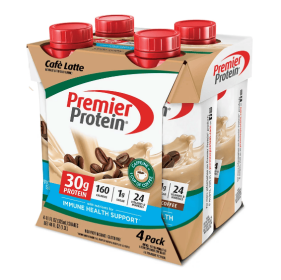 Premier Protein Shake; Cafatte; 30g Protein; 11 fl oz; 4 Ct