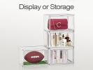 10Pack Acrylic Shoe Display Case 360lear Plastic Shoe Box Stackable Sneaker Storage Box with Magnetic Door Shoe Boots and Hat Organizer Size 15