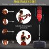 Soozier Punching Bag Free Standing w Boxing Gloves Height Adjustable Red