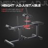 Soozier Steel Seated Calf Raise Machine Adjustable Leg Press Strength Training Gym Black