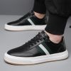 New men's trendy and fashionable casual white sneakers with soft soles, anti-slip and wear-resistant casual sneakers