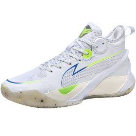 New couple basketball shoes men's sports shoes women's breathable cushioning non-slip wear-resistant gym training sports shoes (Color: WhiteSize44)