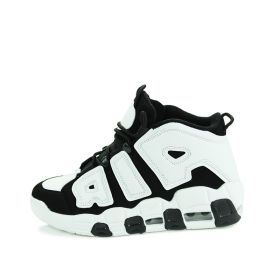 Men and women with the same fashion sneakers couple high top thick sole basketball shoes 36-45 (Color: Black whiteSize44)