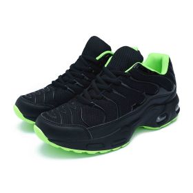Men's shoes autumn new shock-absorbing air cushion running shoes outdoor mesh sneakers men's casual running shoes large size fashion shoes (Color: GreenSize42)