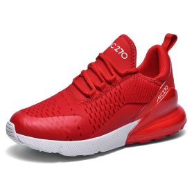 Men's and women's fashion trends all match sports shoes Fashion shoes casual breathable casual shoes men's fashion shoes (Color: RedSize41)