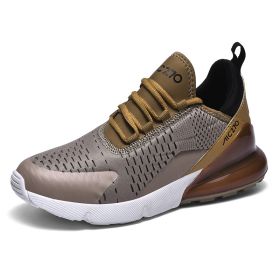 Men's and women's fashion trends all match sports shoes Fashion shoes casual breathable casual shoes men's fashion shoes (Color: khakiSize43)