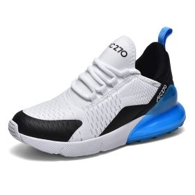 Men's and women's fashion trends all match sports shoes Fashion shoes casual breathable casual shoes men's fashion shoes (Color: White blueSize42)