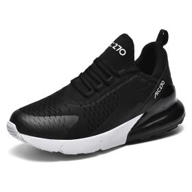 Men's and women's fashion trends all match sports shoes Fashion shoes casual breathable casual shoes men's fashion shoes (Color: Black whiteSize46)
