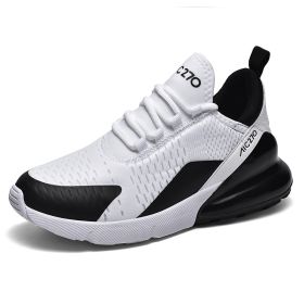 Men's and women's fashion trends all match sports shoes Fashion shoes casual breathable casual shoes men's fashion shoes (Color: White blackSize40)