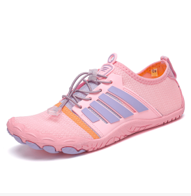New couple fitness sneakers beach swimming shoes multifunctional outdoor shoes (Color: PinkSize46)