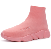 New high top breathable foot pedal men's and women's same couple shoes high bounce flying woven casual shoes