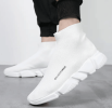 New high top breathable foot pedal men's and women's same couple shoes high bounce flying woven casual shoes