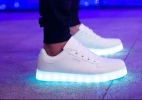 Men's and women's new leisure led luminous shoes seven colored lights low help trend everything casual board shoes
