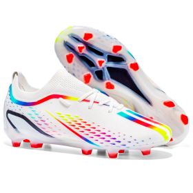 New men's and women's long nails broken nails professional game football shoes (Color: White (spike)Size45)