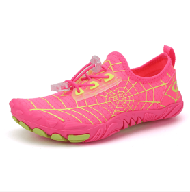 New children's fitness sports shoes outdoor beach swimming shoes upstream stream shoes (Color: Rose ColorSize36)