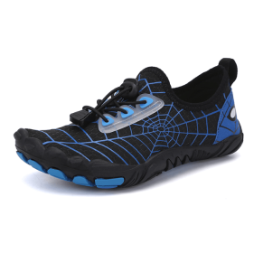New children's fitness sports shoes outdoor beach swimming shoes upstream stream shoes (Color: Black/BlueSize33)