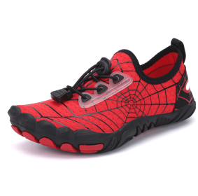 New children's fitness sports shoes outdoor beach swimming shoes upstream stream shoes (Color: Red/BlackSize32)