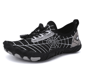 New children's fitness sports shoes outdoor beach swimming shoes upstream stream shoes (Color: Black/WhiteSize32)