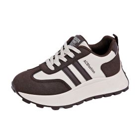 Women's shoes four seasons pop daddy shoes all casual sports shoes fashion women's shoes (Color: KhakiSize37)
