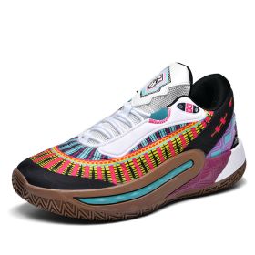 Men's new glow-in-the-dark version of basketball shoes rubber outsole friction with sound fashion trend comfortable sneakers 36-45 (Color: PurpleSize44)