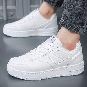 New men's fashion board shoes casual shoes small white shoes comfortable men's shoes casual sports shoes (Color: WhiteSize39)
