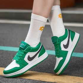 New Air Force AJ1 green apple couple shoes men's sports basketball shoes fashion trend match men's and women's casual sports shoes 36-45 (Color: GreenSize43)