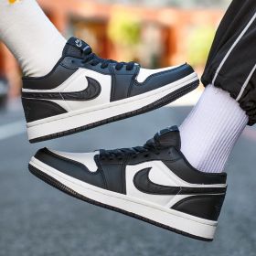 New Air Force AJ1 green apple couple shoes men's sports basketball shoes fashion trend match men's and women's casual sports shoes 36-45 (Color: Black whiteSize43)