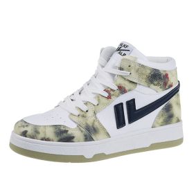 Women's new comfortable breathable fashion high top board shoes sports casual shoes (Color: GreenSize38)