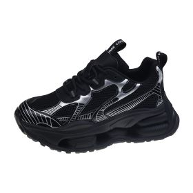 Women's shoes colorful daddy shoes new fashion shoes sponge sole fashion casual shoes sneakers (Color: BlackSize35)