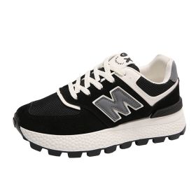 New comfortable fashion women's shoes Gump shoes fashion breathable casual sports women's shoes 35-40 (Color: BlackSize35)