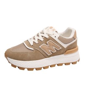 New comfortable fashion women's shoes Gump shoes fashion breathable casual sports women's shoes 35-40 (Color: ApricotSize38)