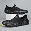 Men's summer new mesh breathable comfortable large size handmade bean shoes slip-on loafers loafers