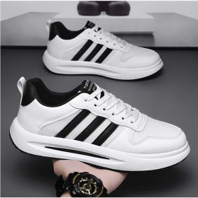 New men's trendy, fashionable and versatile mesh casual board shoes, men's casual shoes (Color: WhiteSize44)