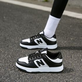 New men and women couples casual sneakers Fashion trend men's casual sneakers (Color: BlackSize40)
