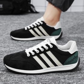Fashion trend new men's Forrest Gump shoes casual sports shoes (Color: BlackSize40)