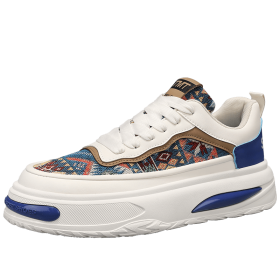 Men's casual sneakers Fashion trend casual board shoes (Color: Rice blueSize44)