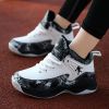 New students comfortable breathable trend basketball shoes high top fashion children sports shoes 31-40