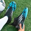 New high top Mandarin duck two-color long spike broken spike football sneakers