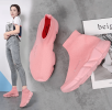 New high top breathable foot pedal men's and women's same couple shoes high bounce flying woven casual shoes