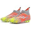 New high top Mandarin duck two-color long spike broken spike football sneakers