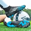 New high top Mandarin duck two-color long spike broken spike football sneakers