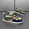 High appearance level fashion elastic shock absorbency dirt resistant men's daddy shoes color contrast fashion men's casual shoes