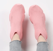 New high top breathable foot pedal men's and women's same couple shoes high bounce flying woven casual shoes