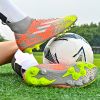New high top Mandarin duck two-color long spike broken spike football sneakers