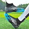 New high top Mandarin duck two-color long spike broken spike football sneakers
