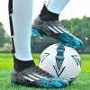 New high top Mandarin duck two-color long spike broken spike football sneakers