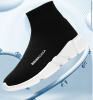 New high top breathable foot pedal men's and women's same couple shoes high bounce flying woven casual shoes