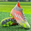 New high top Mandarin duck two-color long spike broken spike football sneakers