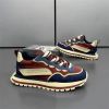 High appearance level fashion elastic shock absorbency dirt resistant men's daddy shoes color contrast fashion men's casual shoes