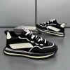 High appearance level fashion elastic shock absorbency dirt resistant men's daddy shoes color contrast fashion men's casual shoes